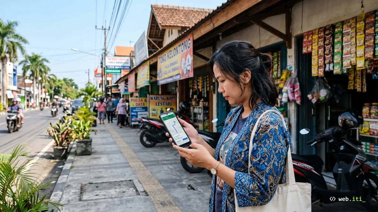 Tangkapan layar Google Maps Map Pack memperlihatkan tiga pin bisnis lokal teratas dengan bintang ulasan dan tombol rute biru